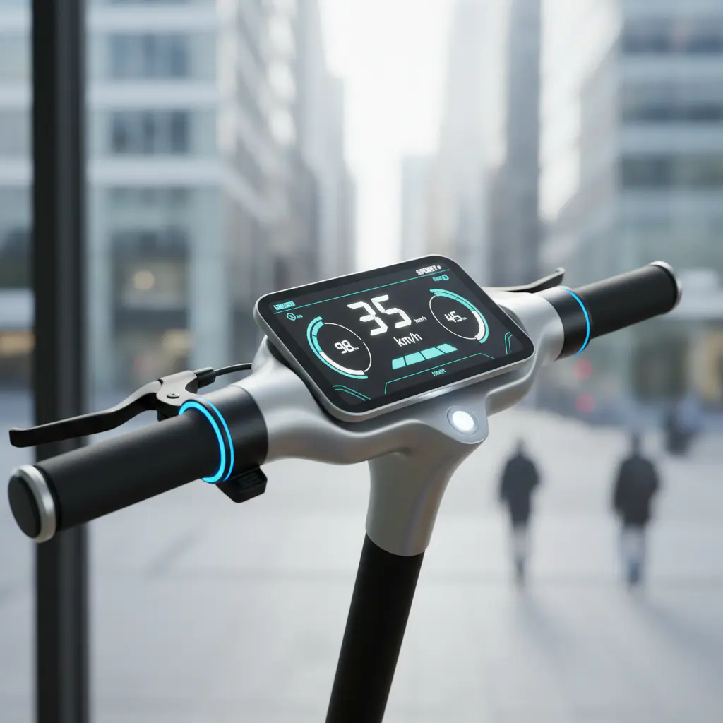 Scooter technology close up